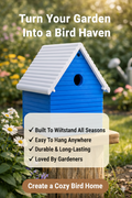 Ribbed Roof Birdhouse —Durable Outdoor Shelter