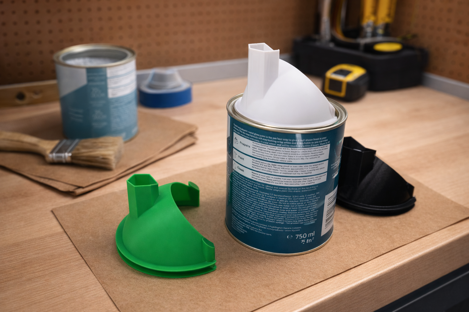 No-Drip Paint Pouring Spout Lid (Fits Metal & Plastic Tins)