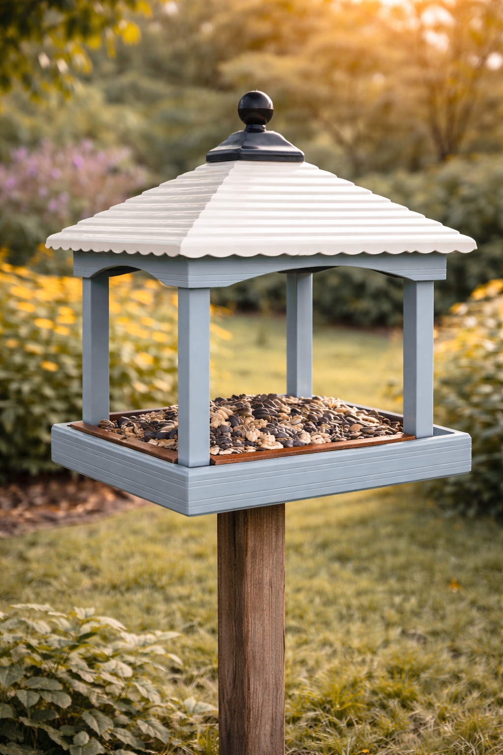 Plastic Outdoor Bird Feeder – Weatherproof Hanging Garden Wild Bird Seed Feeder UK