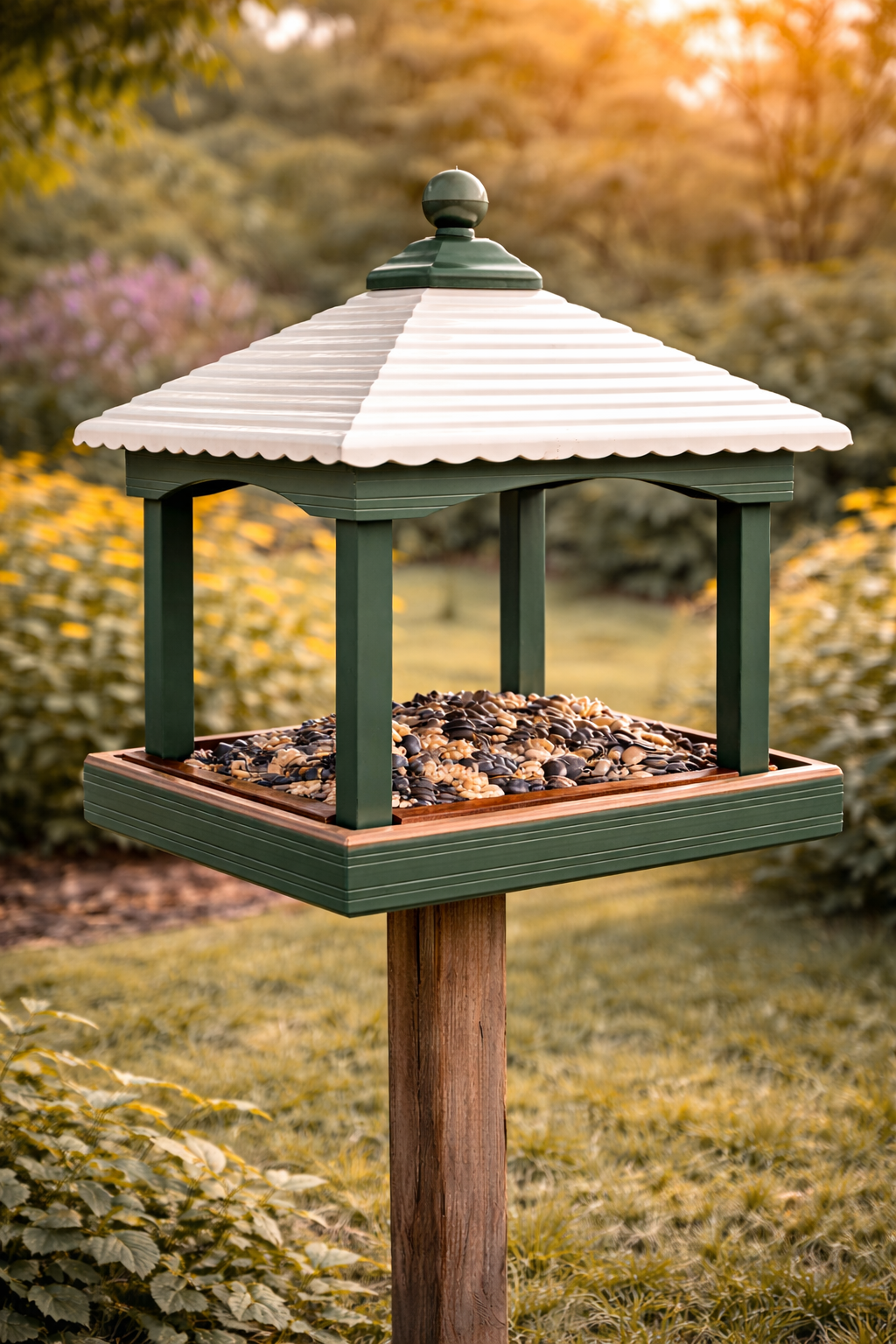 Plastic Outdoor Bird Feeder – Weatherproof Hanging Garden Wild Bird Seed Feeder UK